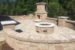 Lakeland Santa Fe Seat Walls _ Columns with Gas Fire pit with Cap